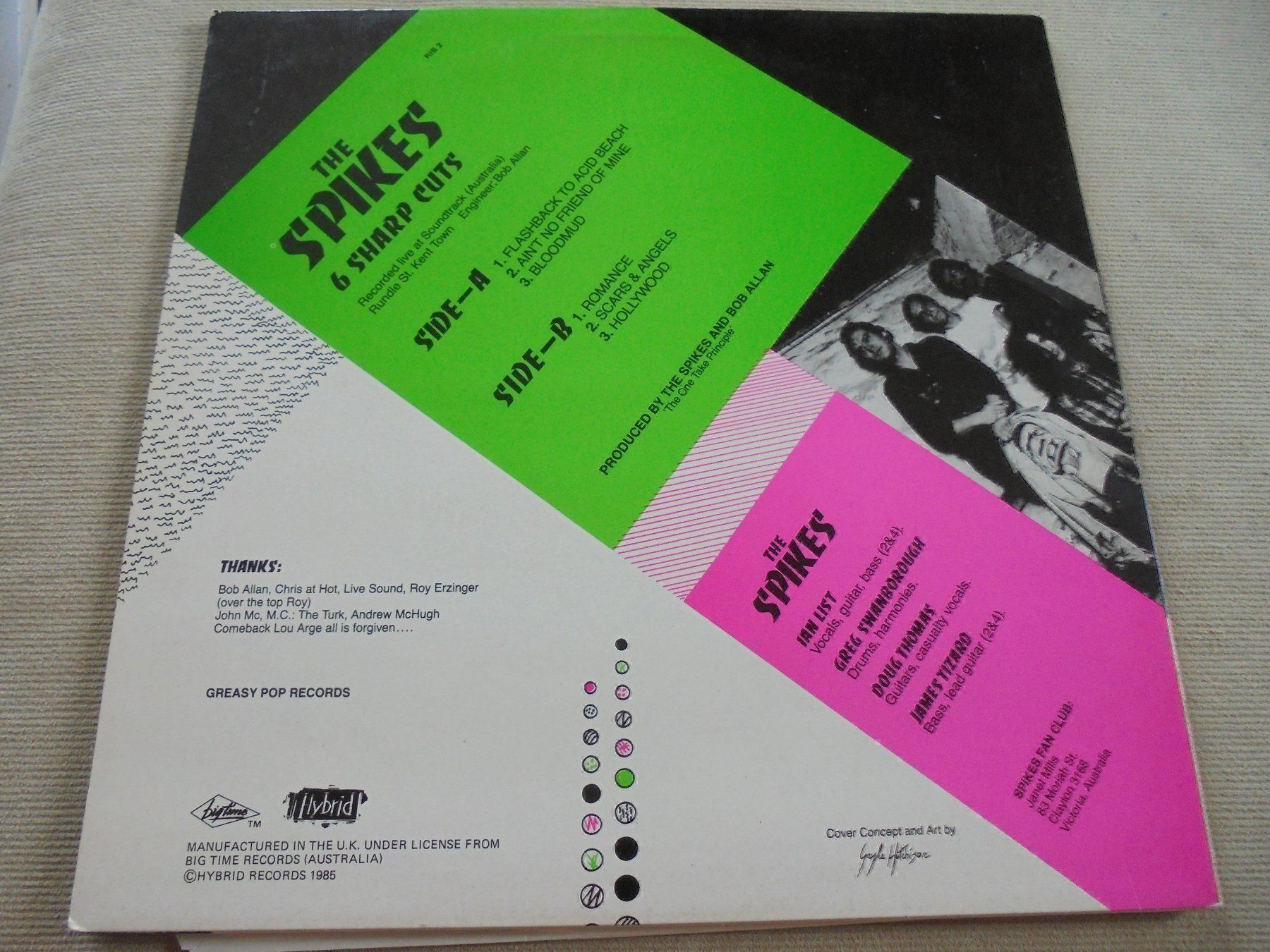 Schallplatten: The SPIKES " 6 Sharp Cuts " LP UK 1985 – Gebraucht aus Crissier von Promopost 1