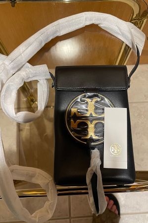 Tory Burch Miller Phone Crossbody schwarz neu mit Etikett
