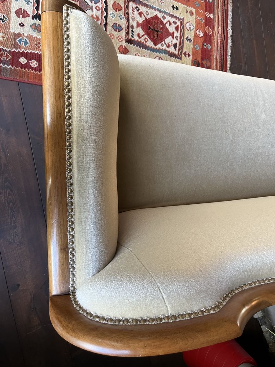 Sofas: Biedermeier-Sofa, hellbeige, Stoff guter Zustand  – D'occasion à Matzendorf par Mei60 2