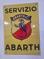 Abarth Servizio Blechschild Emailschild