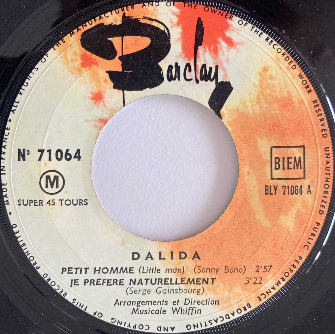 Schallplatten: DALIDA - PETIT HOMME – Gebraucht aus Bottens von hotter-than-hell 2