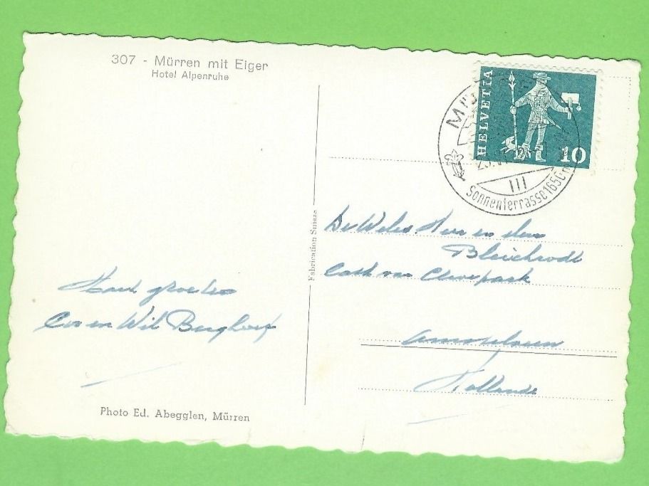 Cartoline postali: Mürren mit Eiger, Hotel Alpenruhe – Nuovo (secondo la descrizione) da Zürich venduto da t24_de 1