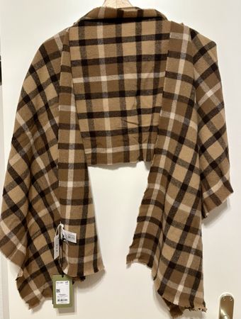 Marc O'Polo Wool Scarf - Brown Checked
