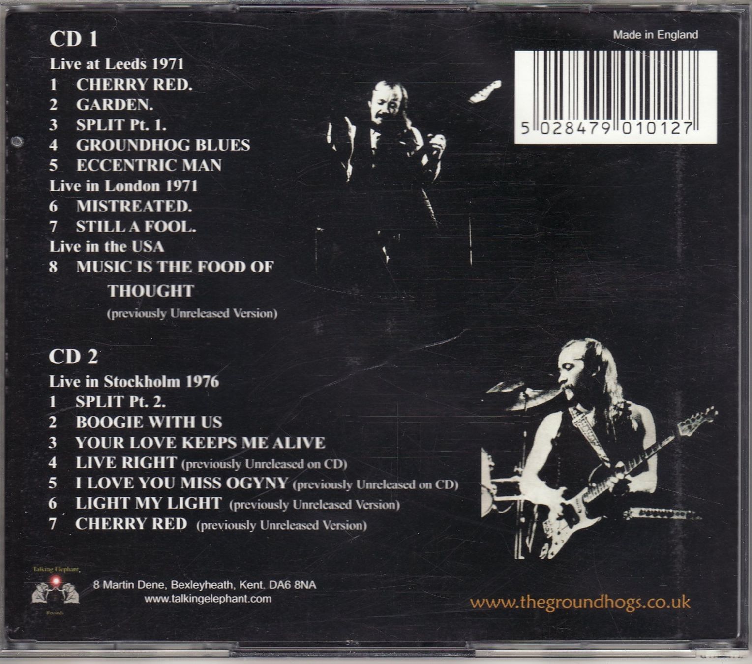 CDs: Groundhogs –Hoggin The Stage....Plus – Neuf (Voir description) à Boussens par catfood01 1