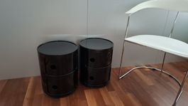 2 x Kartell Componibili 2er Beistelltische schwarz