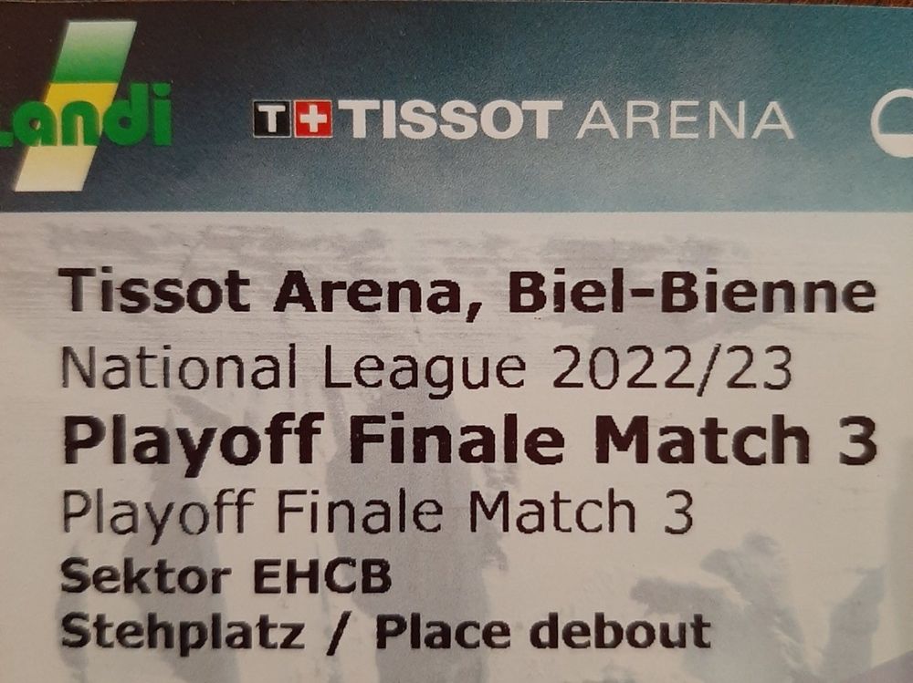 1 Place Debout, 1 Ticket Stehplatz, EHCB - GHSC Game 6 | Kaufen Auf Ricardo