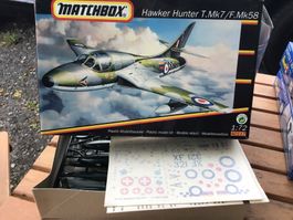 Matchbox Hawker Hunter T.Mk7/F.Mk58, Bausatz 1:72, Top! Selt