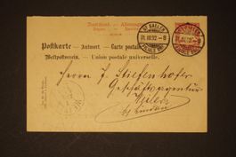1892 Bayern Postkarte