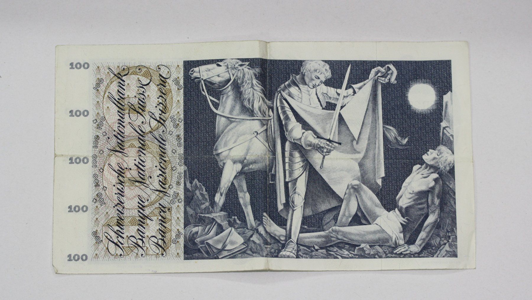 Banknoten: 100 Franken Note 1973 – Gebraucht aus Chur von Invinoveritas 1