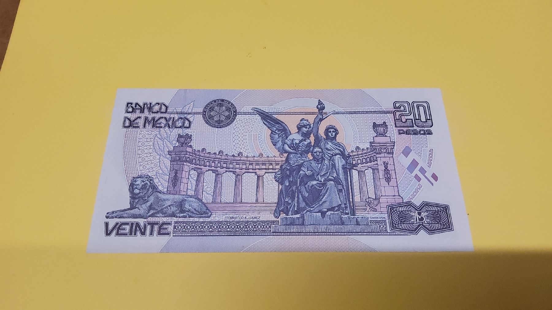 Banconote: Seltene 20-Peso-Note aus Mexiko, 1999 – Nuovo e nell'imballaggio originale da Herisau venduto da Nluanalucas 1