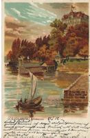 Insel Mainau, Schloss Mainau, Bodensee, Litho, 1902