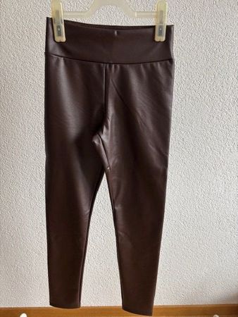 Legging Calzedonia Marron Similicuir Taille S neuf!