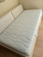 Einzelbett mit Matratze und Stauraum weiss guter Zustand