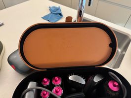 Dyson Airwrap Complete Storage Case Leder Braun Schwarz