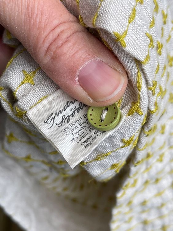 Gudrun Sjöden Kleider: Leinenkleid Mineral, Gudrun Sjödén Gr. S Stickerei – Neu (gemäss Beschreibung) aus Mönchaltorf von Cochenille 6