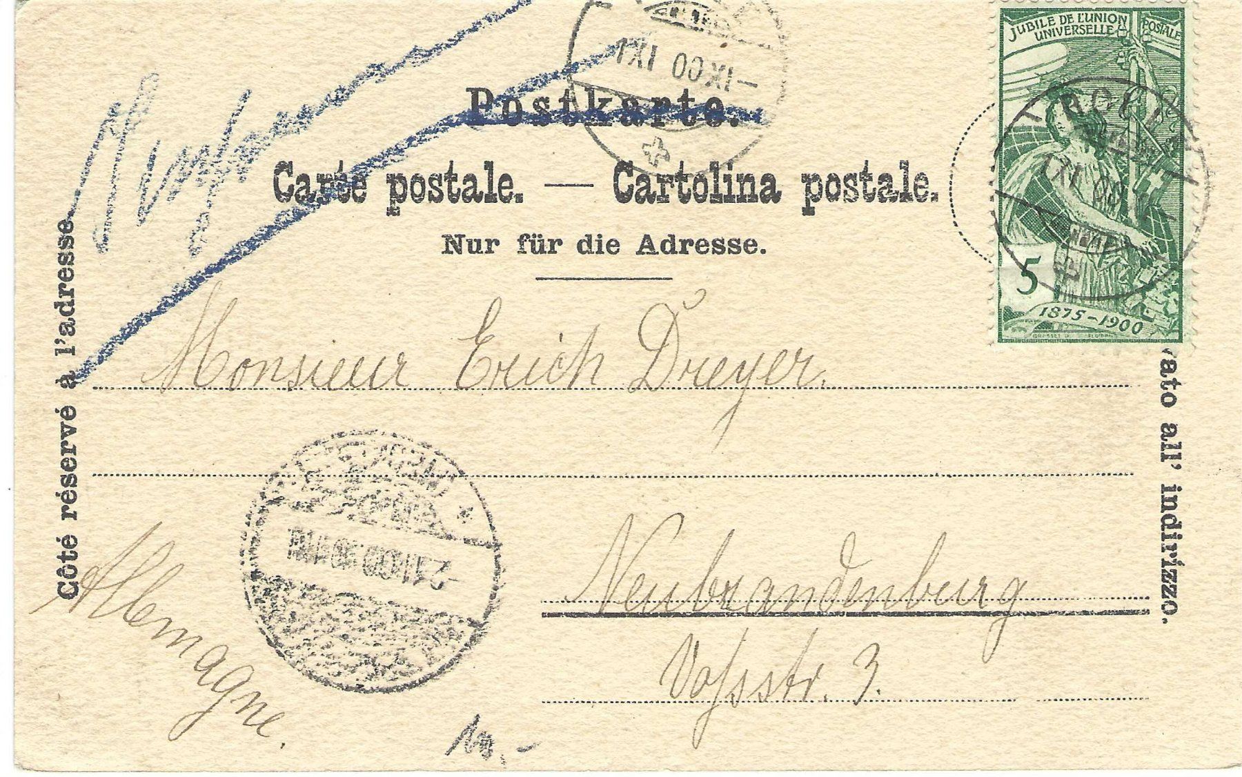 Cartoline postali: Locle - Neuenburgersee – Usato da Wildhaus venduto da Brunphil