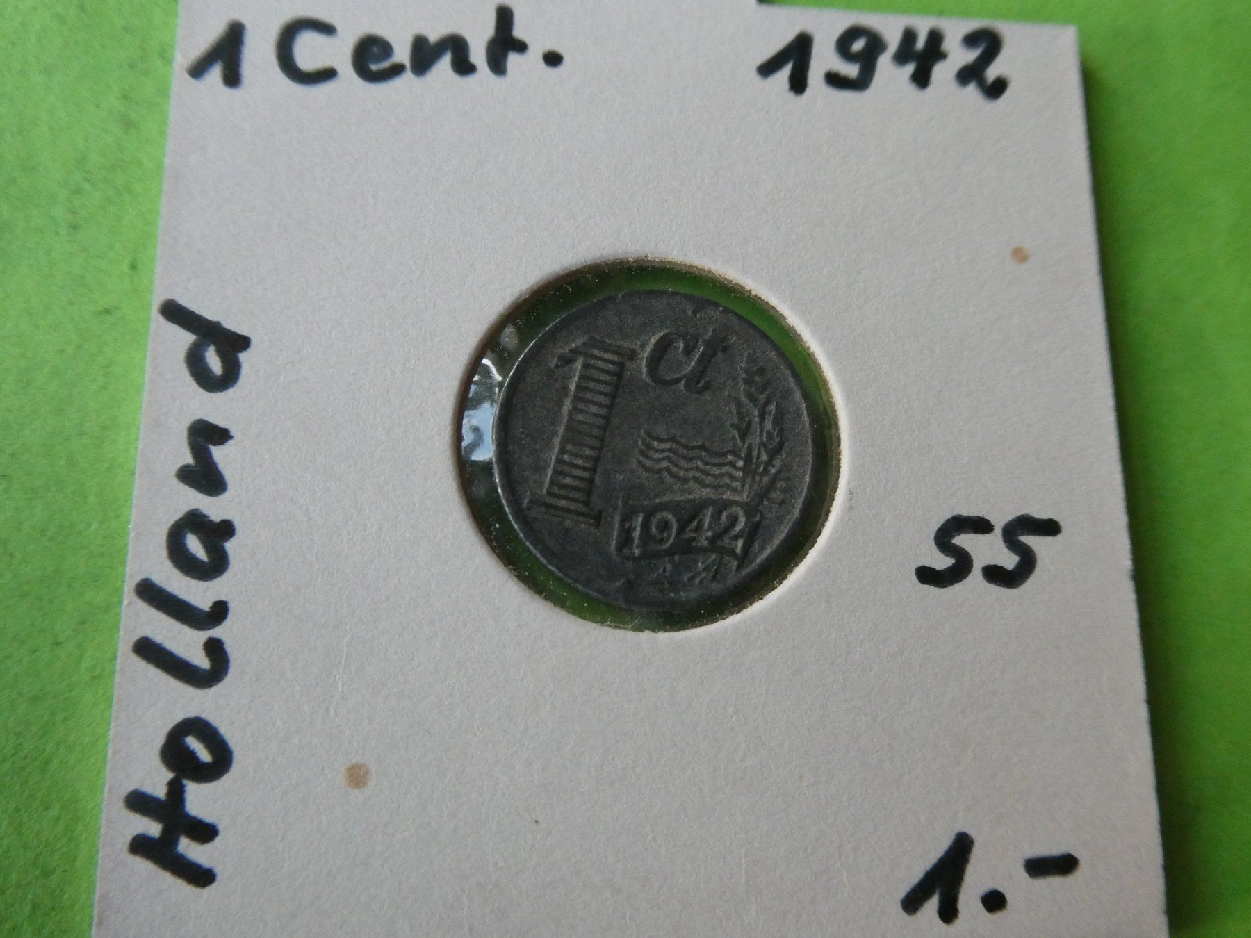 Alle Münzen: Niederlande 1942 1 Cent – Gebraucht aus Hinterforst von Rohusri