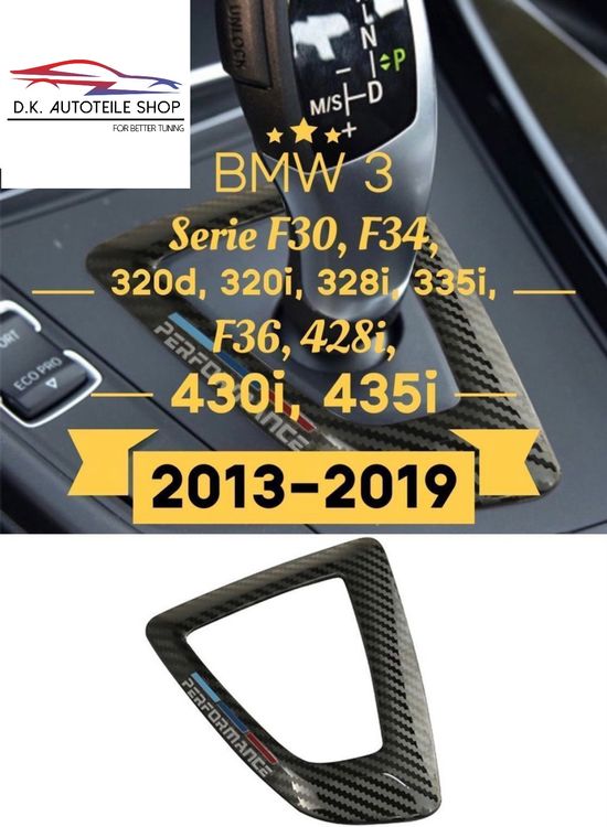 BMW 3 Serie F30 F34 Schalthebel Abdeckung Performance Neu