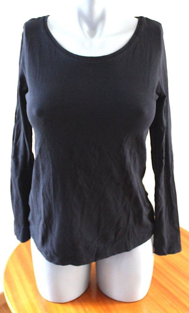T-shirt: Schwarzes Langarm Shirt, M/L. – Usato da Locarno venduto da madame-tus-sauds 4