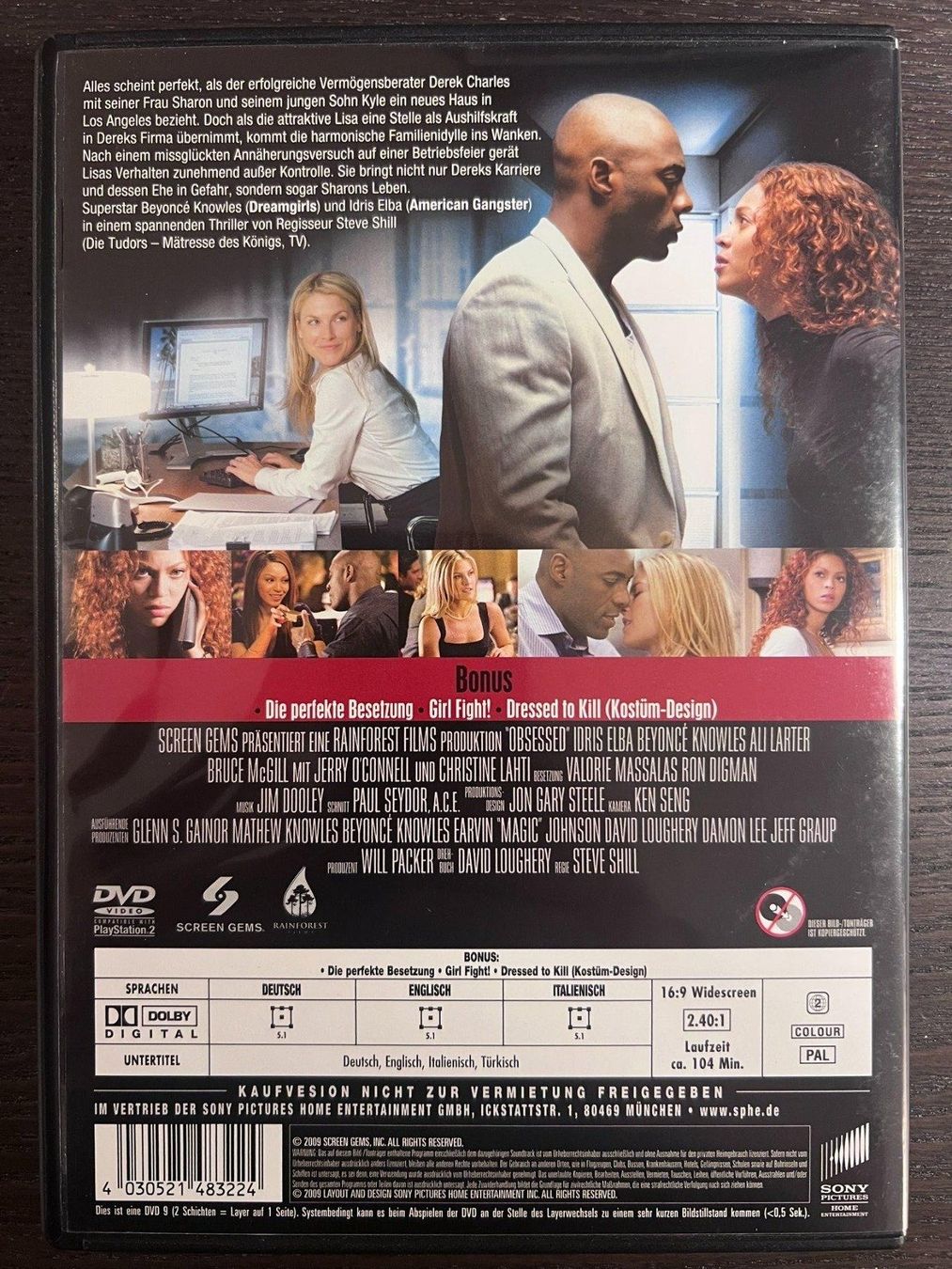 Tutti i DVDs: Obsessed – Usato da Zürich venduto da FilmFreunde 1