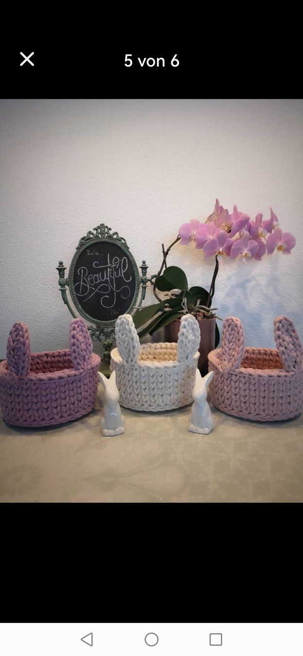 Altro per la casa: Ostern Korb Deko Osterhase, häkeln – Nuovo e nell'imballaggio originale da Wetzikon ZH venduto da Tothart 2