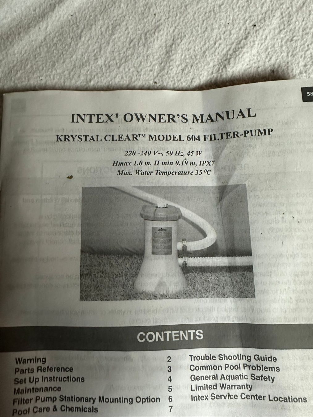 Intex Pompe & Parti di ricambio: Wasserfilter pumpe pool Zubehör – Nuovo (secondo la descrizione) da Wegenstetten venduto da Aanfr 1