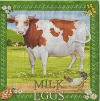 2 Servietten Milk & Eggs