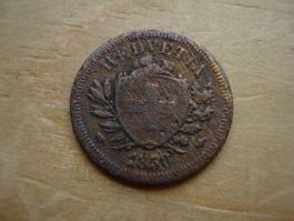(W5) 1 Rappen 1850