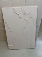 White textured artwork abstract design canvas art