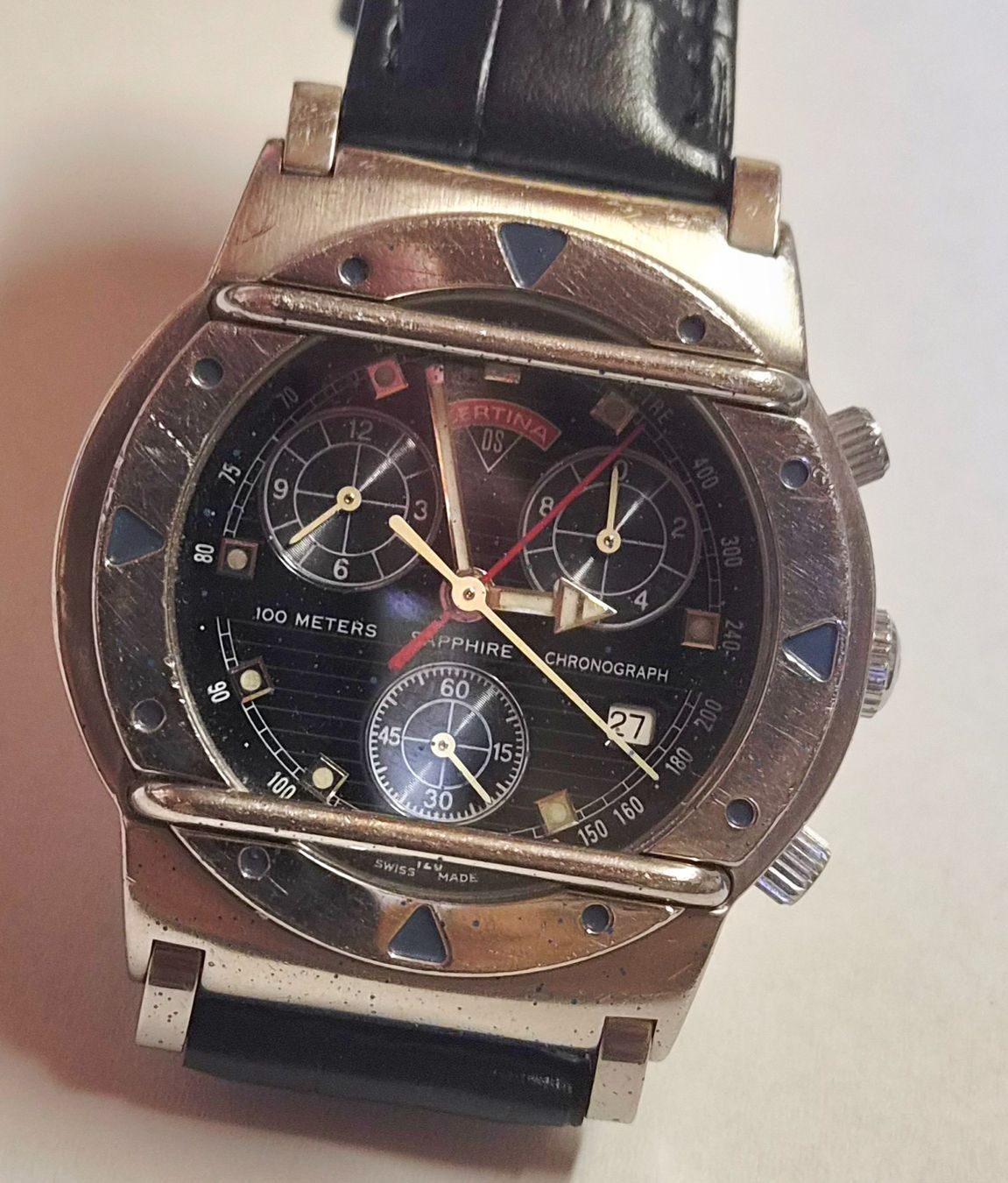 Certina Orologi: Certina Cascadeur Chronograph  100m Herren Uhr gebraucht. – Usato da Madiswil venduto da Willys4 6