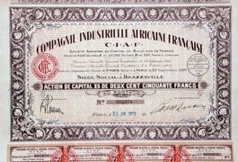 Cie Industrielle Africaine Française CIAF, Paris - 1929