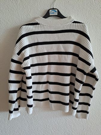 Gestreifter Strickpullover Gr. XS (oversize)