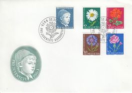 1963 J200-202, J203L+J204L Pro Juventute FDC
