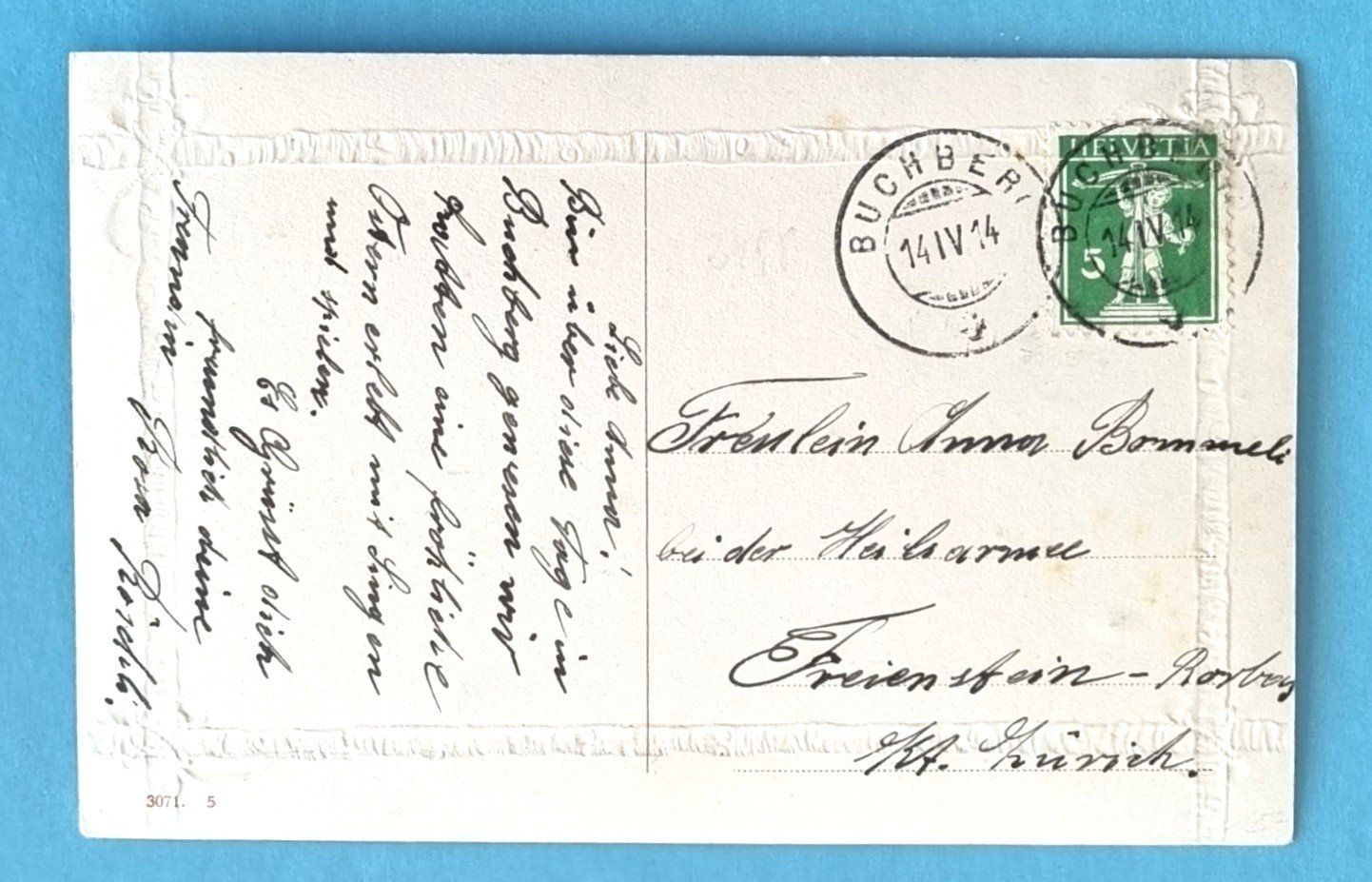 Cartoline postali: Buchberg - 1914 – Usato da Rothrist venduto da RROENK 1