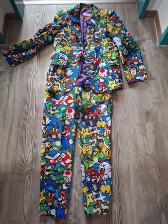 Super Mario Anzug Kinder Gr 146 / 152
