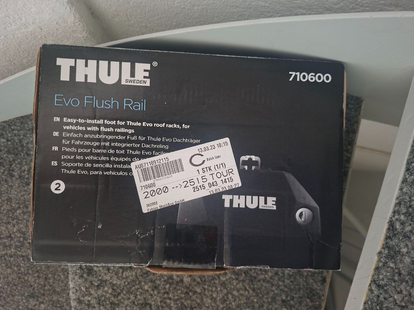 Thule Portapacchi: Thule Evo Flush Rail 710600 Dachträgerfüsse – Usato da Watt venduto da MG_Products 1
