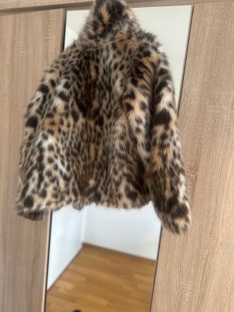 Veste fausse fourrure léopard, taille S - Superbe!