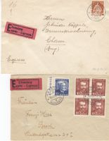 2 Eilsenudungen / Express Briefe, 1 x Zu. 140z / m. Vignette