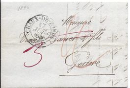 LETTRE PREPHLATELIQUE  de CHAUX - de - FONDS à GENÈVE