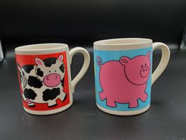 2 tasses John Tams - Animaux humoristique