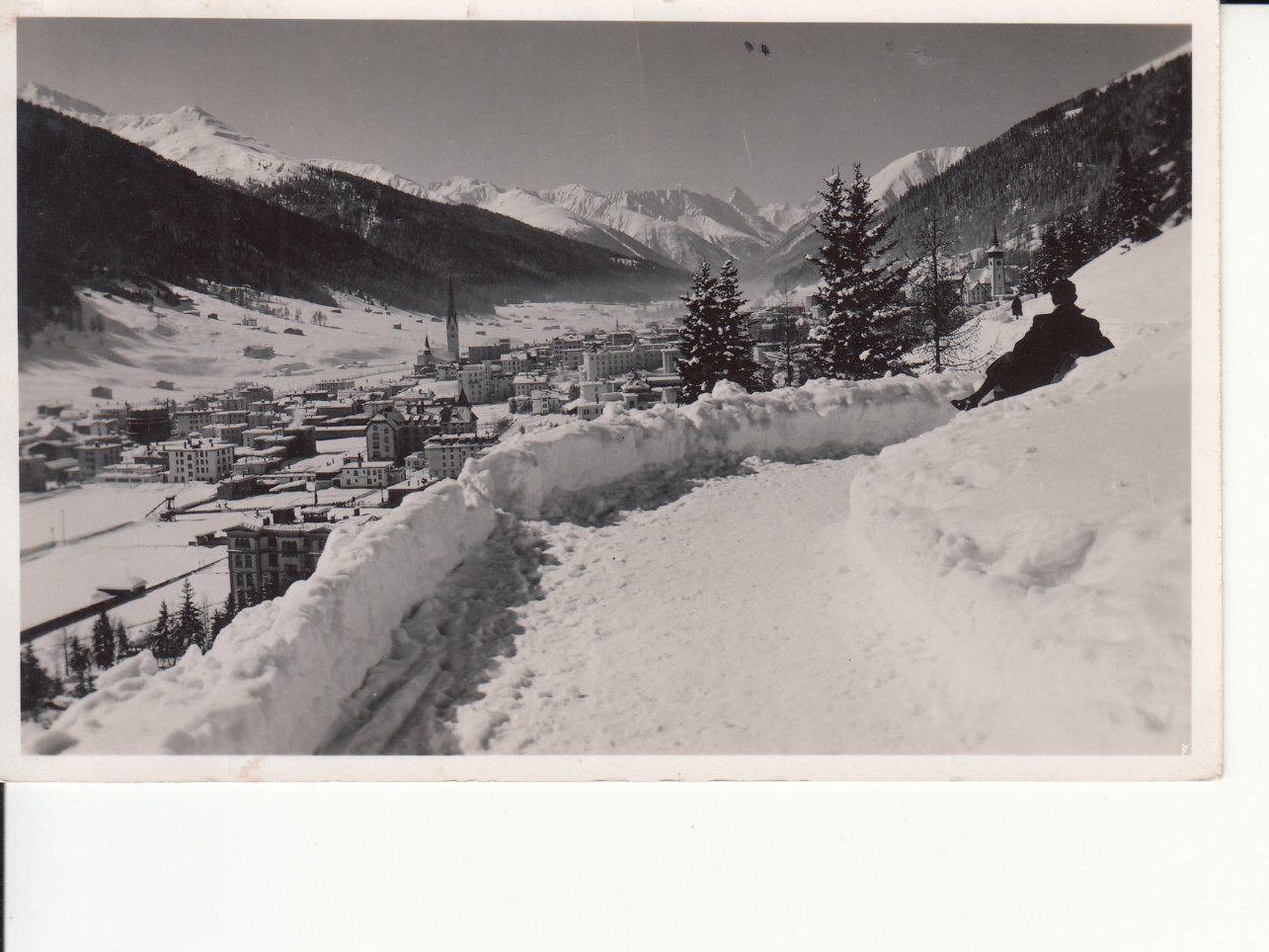 Cartoline postali: Davos-Platz 1955 – Usato da Bürglen TG venduto da StampGraf