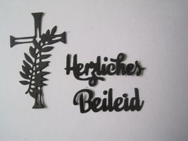 Stanz-Papier Motive Herzliches Beileid  (1)