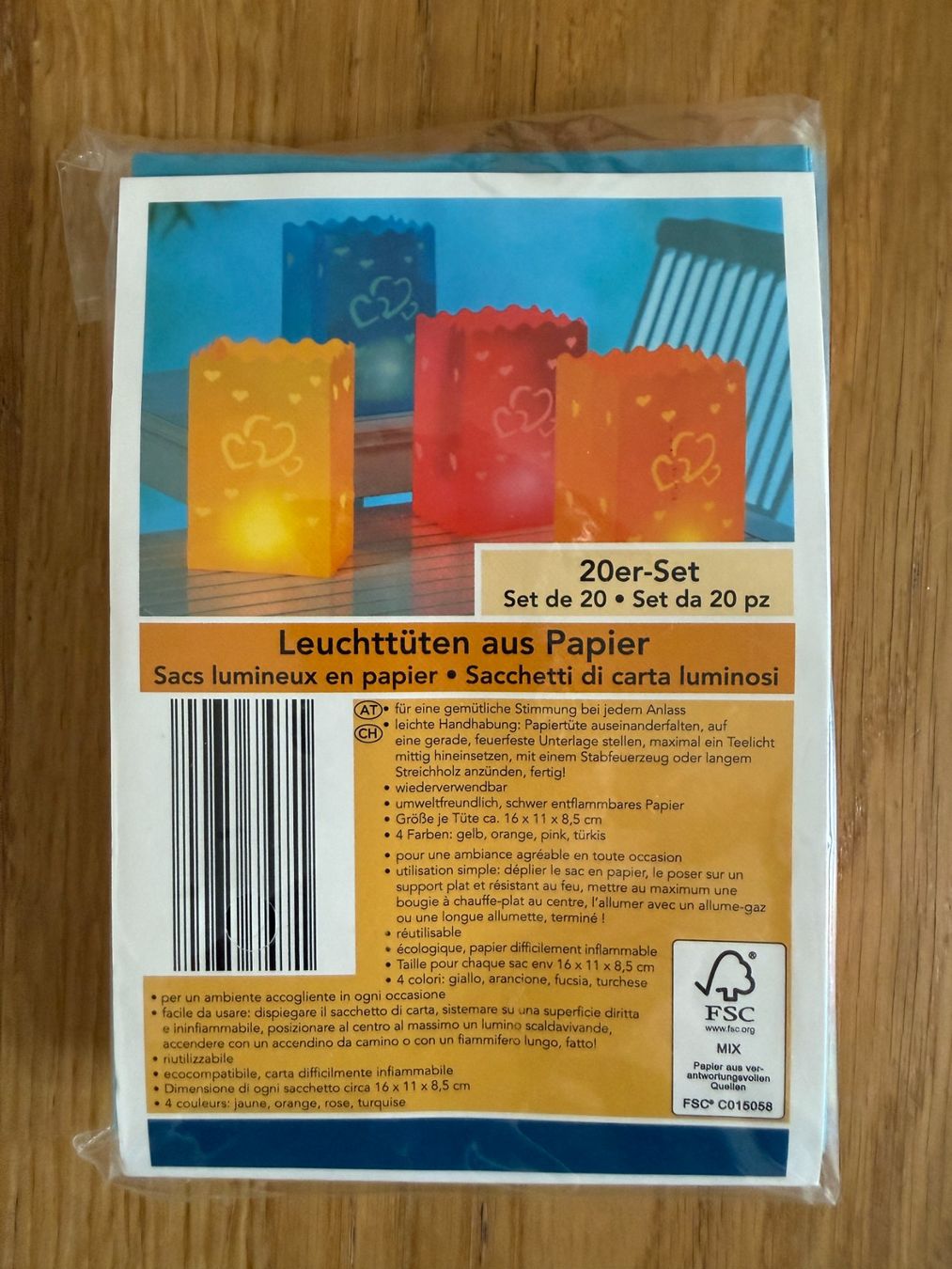 Ghirlande e barre luminose: LEUCHTTÜTEN AUS PAPIER**20ER-SET**N E U !! – Nuovo e nell'imballaggio originale da Flawil venduto da knallfix69