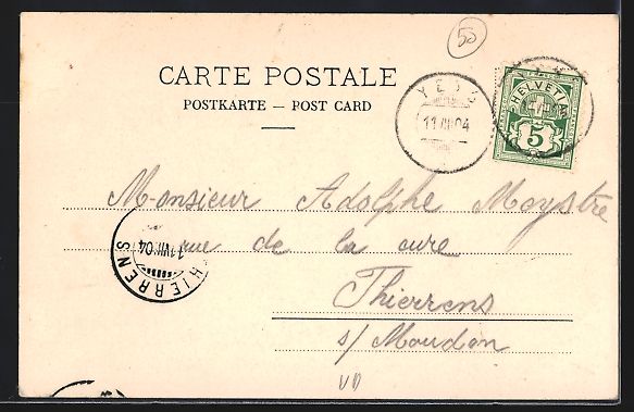 Cartoline postali: AK Morges, L'Eglise, 1904 – Usato da Berlin venduto da bartko-reher 1