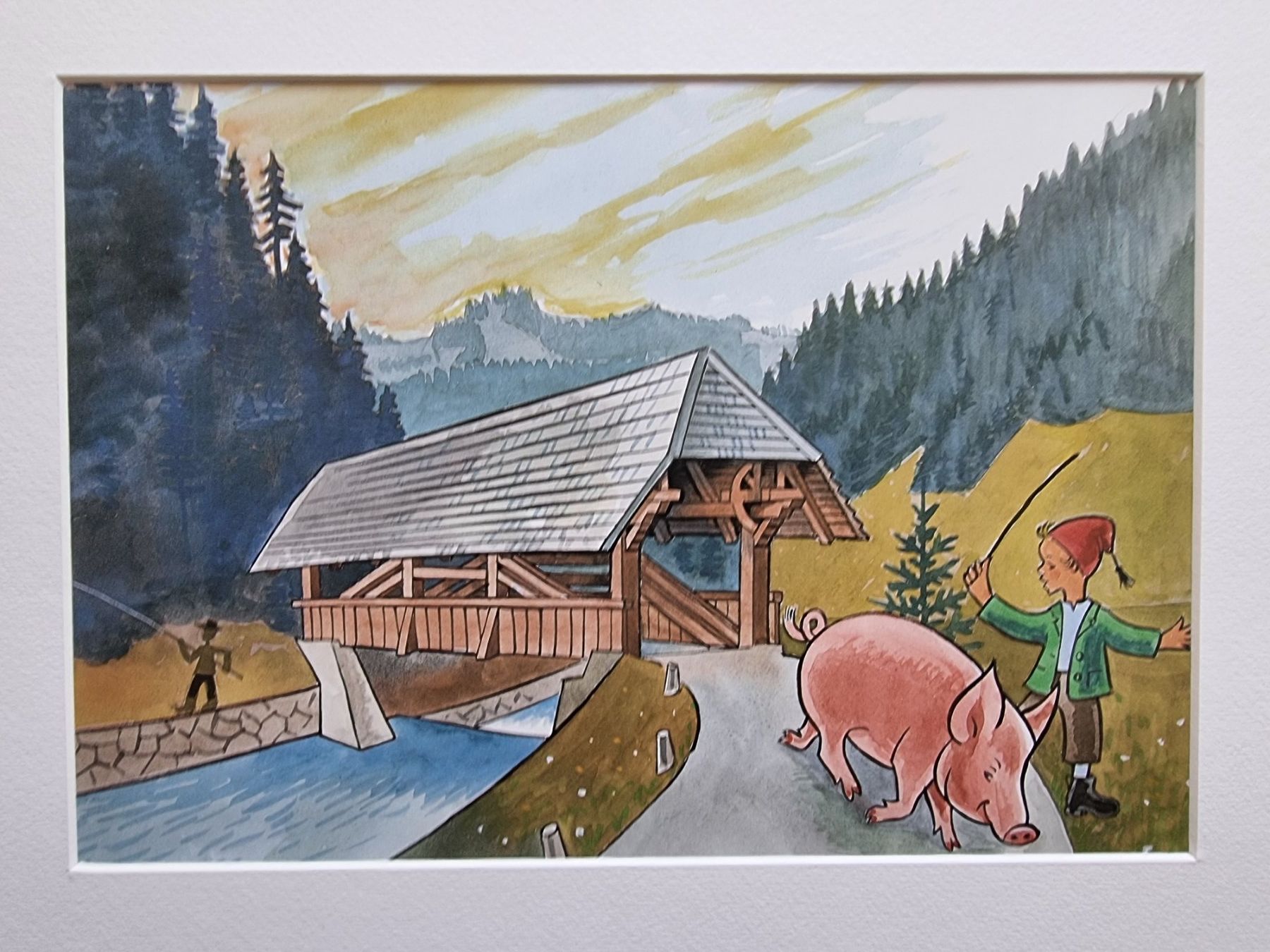 Foto & Immagini: DER BUEB VOM TRUEB BILD HINTER NEUWERTIGEM PASSEPARTOUT – Usato da Gersau venduto da grafik-kunst