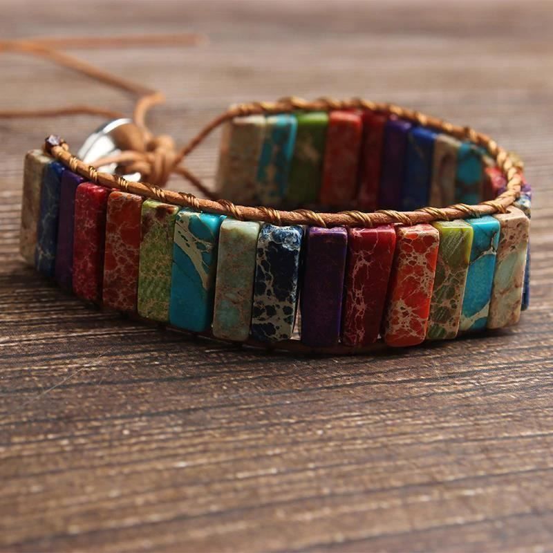 Minerali & Pietre curative: 7 Chakra Armband - Naturstein – Nuovo e nell'imballaggio originale da Gurmels venduto da Swisspod