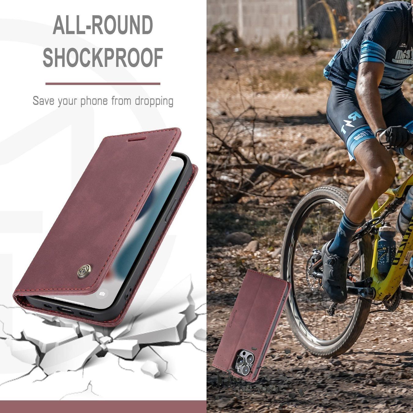 Cover & Protezioni schermo: iPhone 13 pro Max - étui à rabat support rouge – Nuovo e nell'imballaggio originale da Morges venduto da DigiAC 4