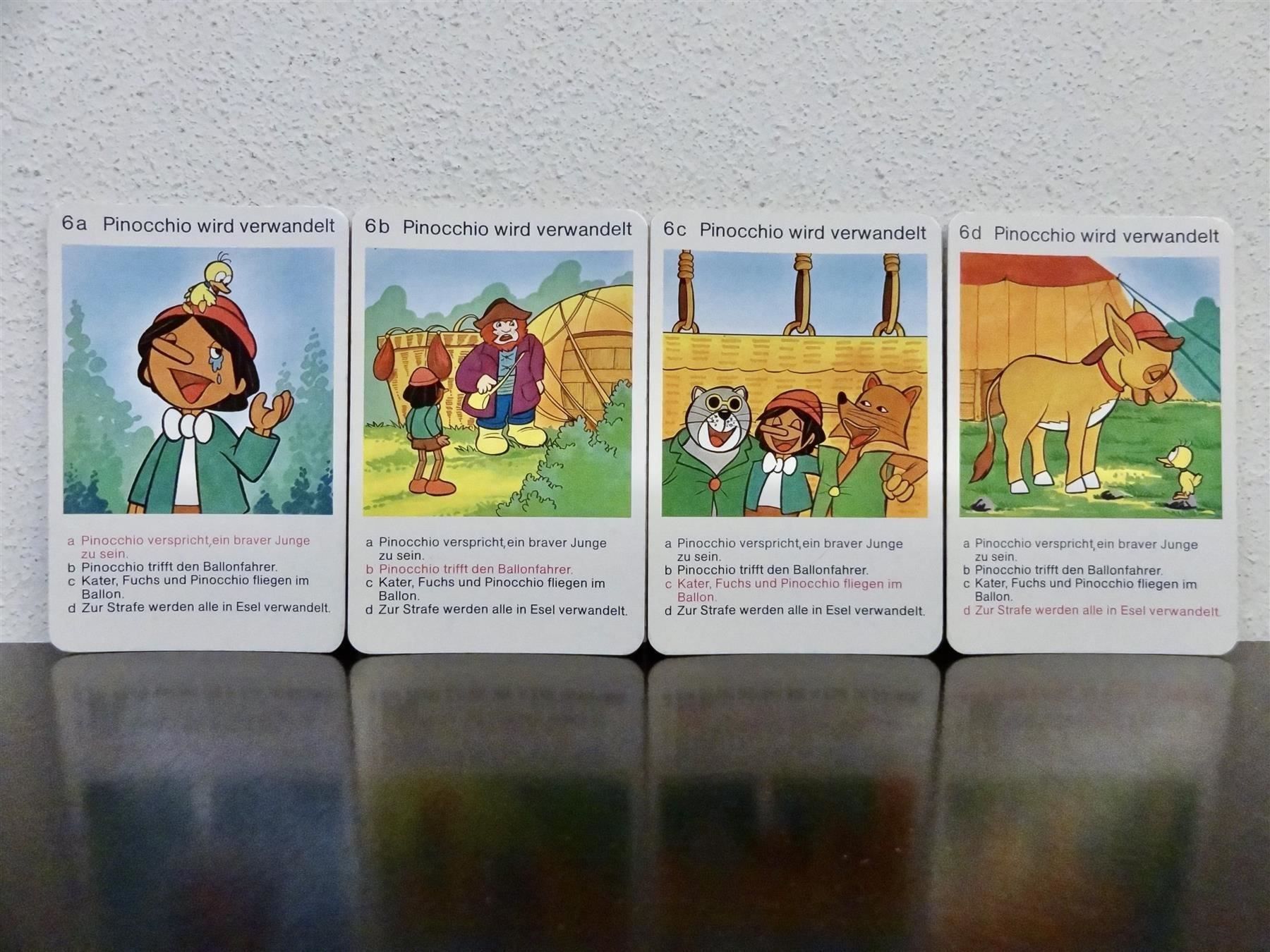 Spiele: schönes altes Quartett PINOCCHIO 1977 – Gebraucht aus Kerzers von wisaundso 8
