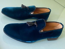TOM FORD Nicolas Velvet Leder Slip On Mokassin Loafer 41 NEU