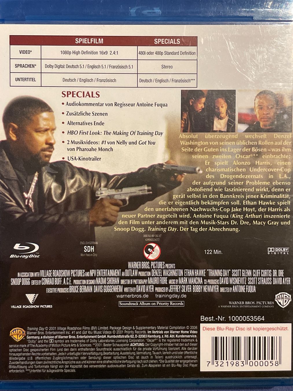 Tutti i DVDs: TRAINING DAY  (2001) – Usato da Waldenburg venduto da Gonzo8 1